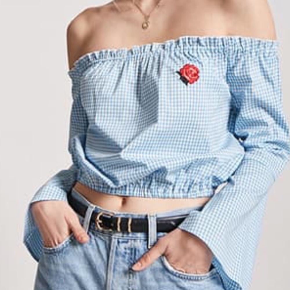 Gingham crop top